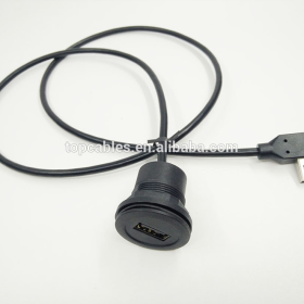 High quality car Automotive panel mount waterproof cable flush joint USB 2.0 cables
